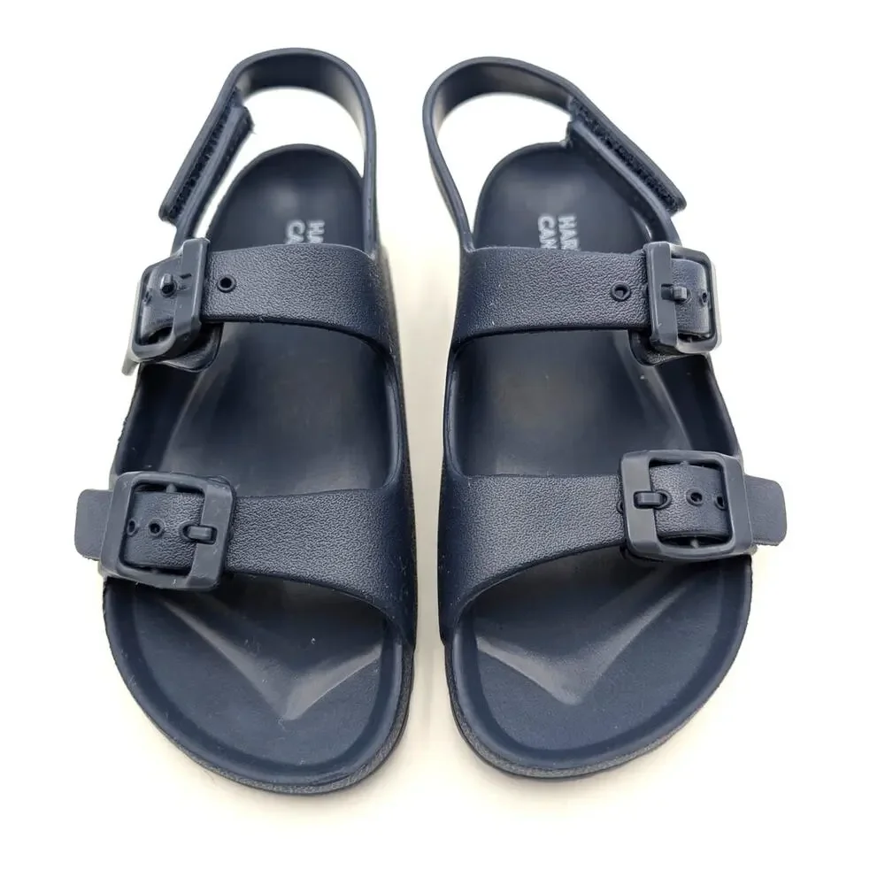Harper Canyon Sage Open Toe Sandals Hook & Loop Kids' Navy Size US10 EU27